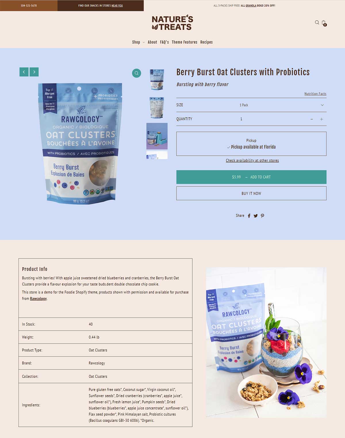 Foodie Theme - Product Page