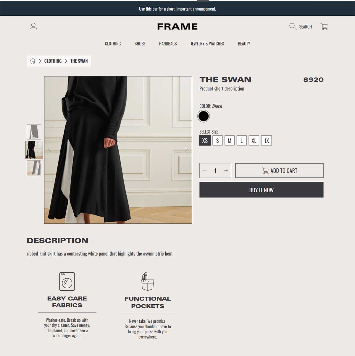 Frame Theme - Product Page