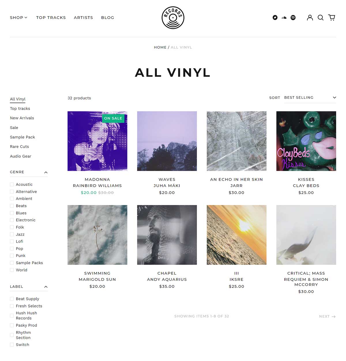 Label Theme - Collections