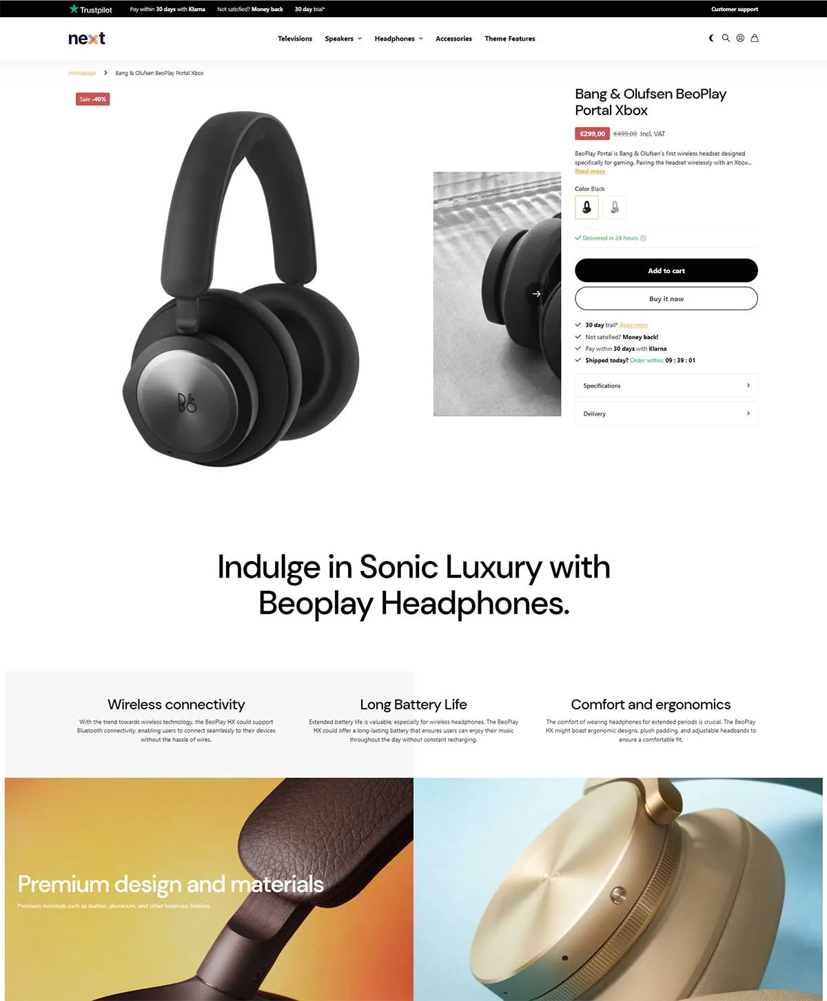 Next Theme - Product Page
