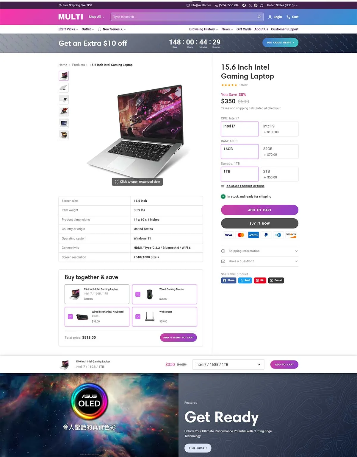 Multi Theme - Product Page