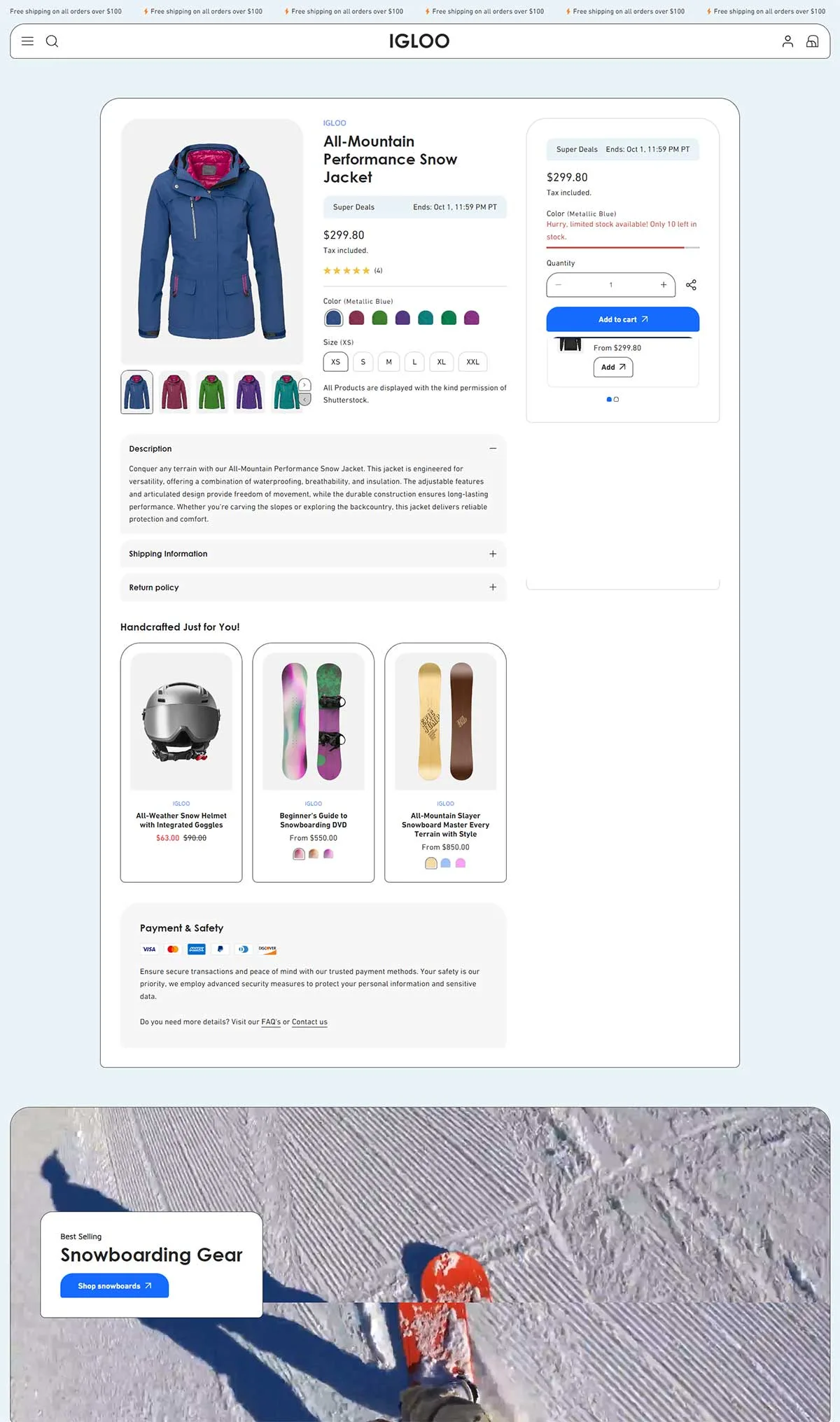 Igloo Theme - Product Page