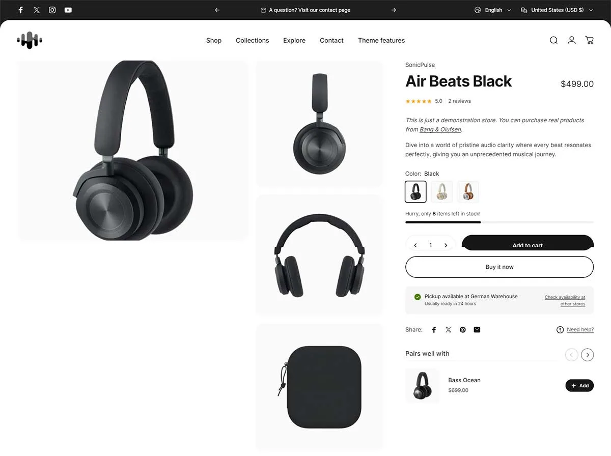 Concept Theme - Product Page
