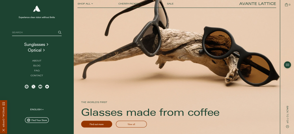 Avante Shopify Theme - Sunglasses and Eyewear